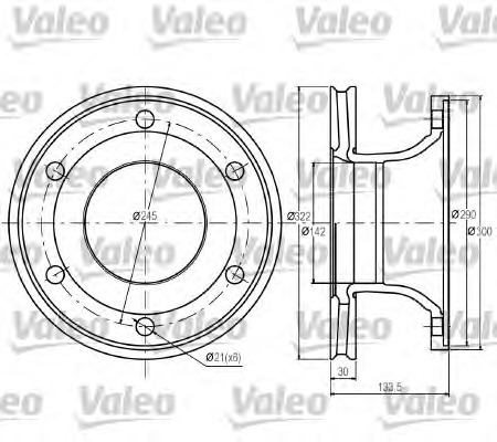 VALEO Első féktárcsa 187063_VALEO