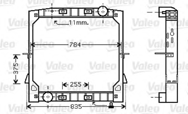 VALEO Vízhűtő 733412_VALEO