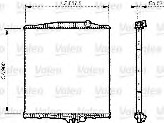 VALEO Vízhűtő 733505_VALEO