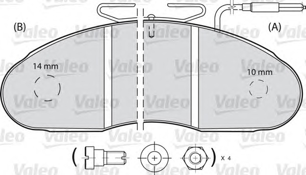 VALEO Fékbetét, mind 541611_VALEO