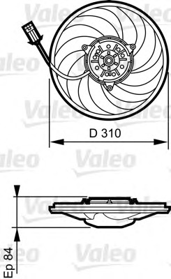 VALEO Ventilátor, vízhűtő 696367_VALEO