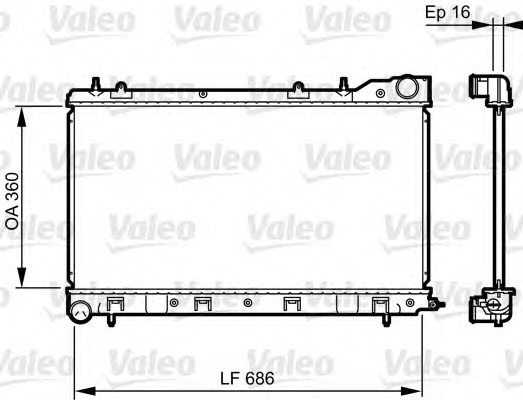 VALEO Vízhűtő 735404_VALEO