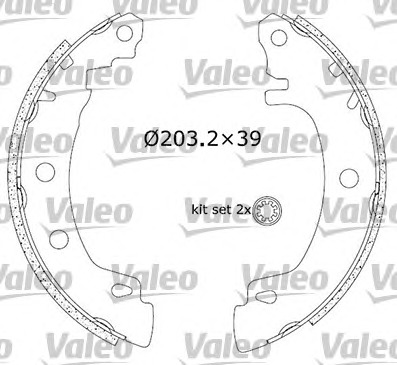 VALEO Fékpofa 553814_VALEO