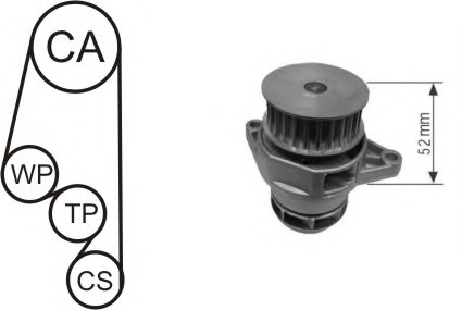 AIRTEX Vezérműszíjkészlet vízpumpával WPK-153003AIR