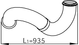 DINEX Kipufogócső 68764_DIN