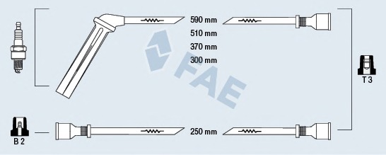 FAE Gyújtókábel készlet 85540_FAE