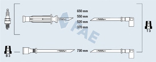 FAE Gyújtókábel készlet 85740_FAE