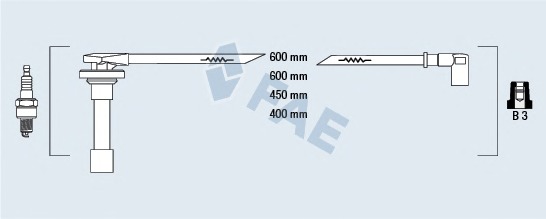 FAE Gyújtókábel készlet 85800_FAE