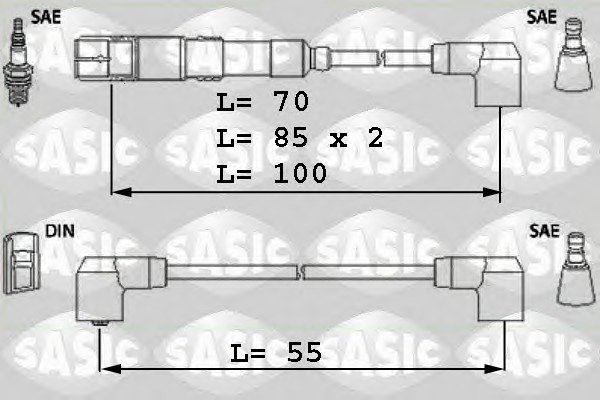 SASIC Gyújtókábel készlet 9286037_SAS
