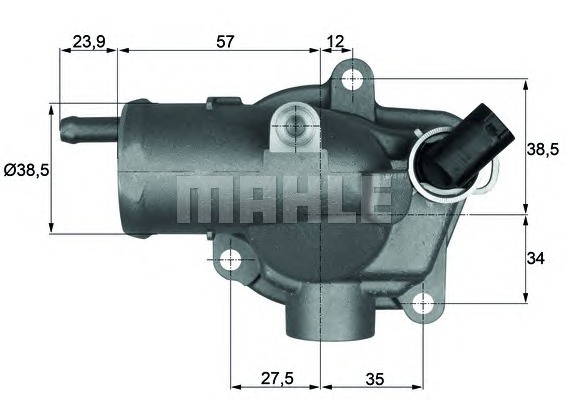 MAHLE Termosztát házzal TH1187_MAHLE