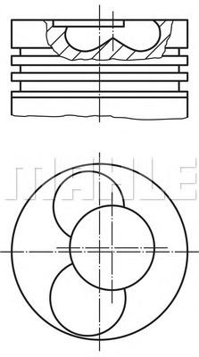 MAHLE Dugattyú 0330600_MAHLE