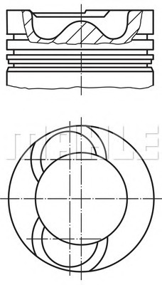 MAHLE Dugattyú 0614600_MAHLE