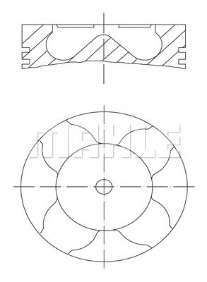 MAHLE Dugattyú 0121402_MAHLE