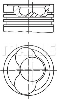 MAHLE Dugattyú 0306502_MAHLE