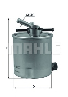 MAHLE Üzemanyagszűrő KL440/27_MAHLE