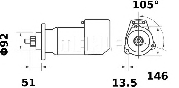 MAHLE Önindító MS555_MAHLE