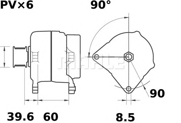 MAHLE Generátor MG557_MAHLE