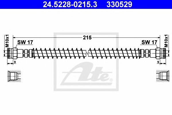 ATE Gumifékcső 24.5228-0215.3_ATE