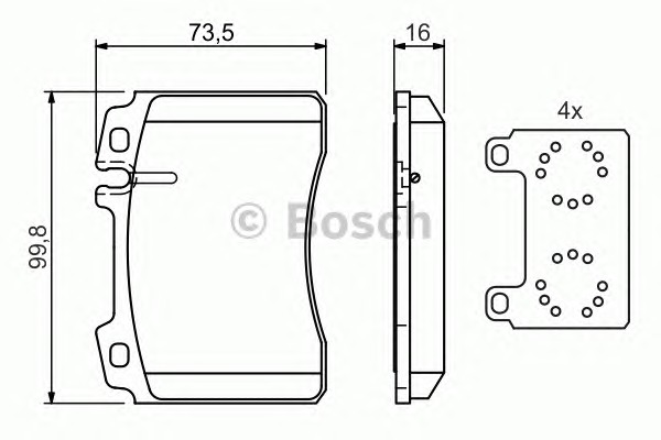 BOSCH Első fékbetét 0986424170_BOSCH