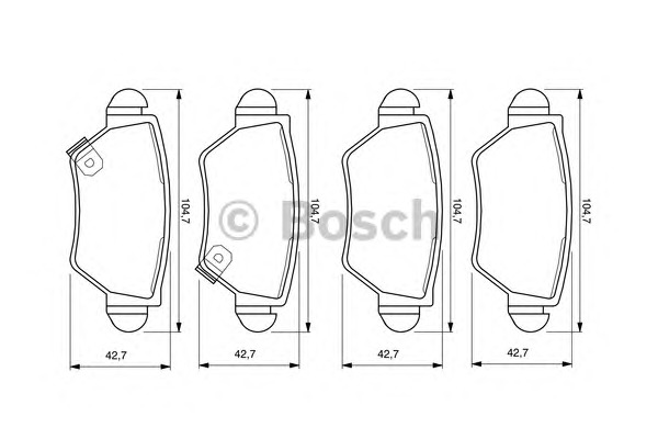 BOSCH Hátsó fékbetét 0986424478_BOSCH