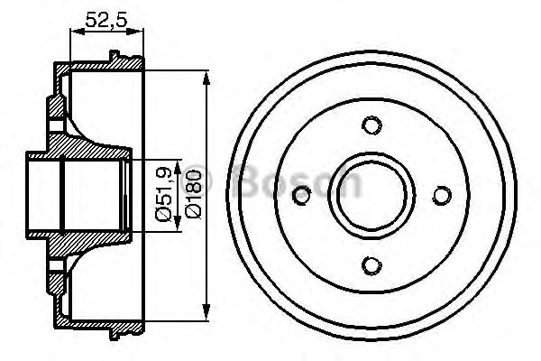 BOSCH Fékdob 0986477076_BOSCH