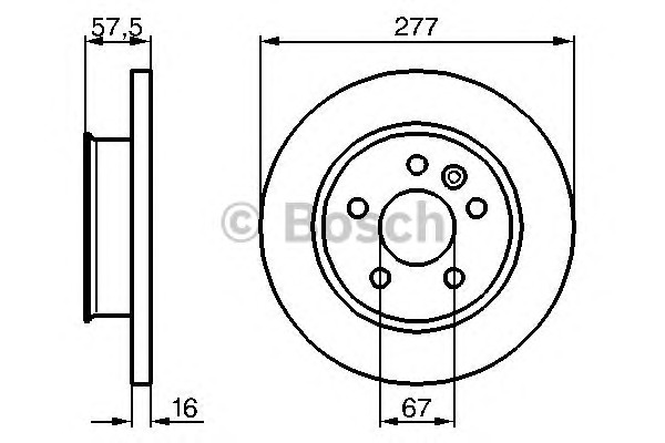 BOSCH Első féktárcsa 0986478065_BOSCH