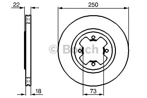 BOSCH Első féktárcsa 0986478260_BOSCH