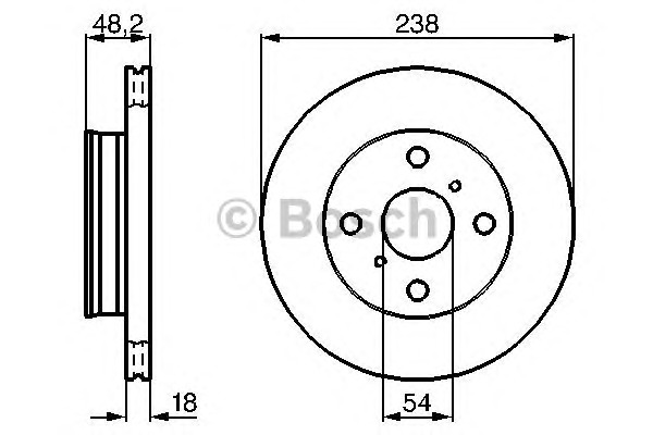 BOSCH Első féktárcsa 0986478385_BOSCH