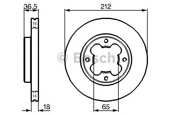 BOSCH Első féktárcsa 0986478392_BOSCH