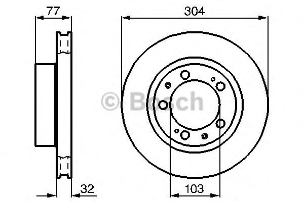 BOSCH Első féktárcsa 0986478408_BOSCH