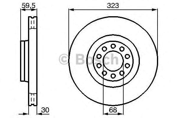 BOSCH Első féktárcsa 0986478575_BOSCH