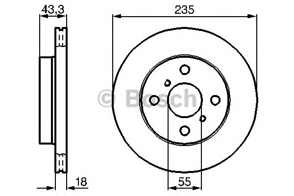 BOSCH Első féktárcsa 0986478582_BOSCH