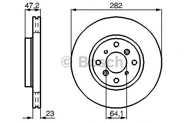 BOSCH Első féktárcsa 0986478681_BOSCH