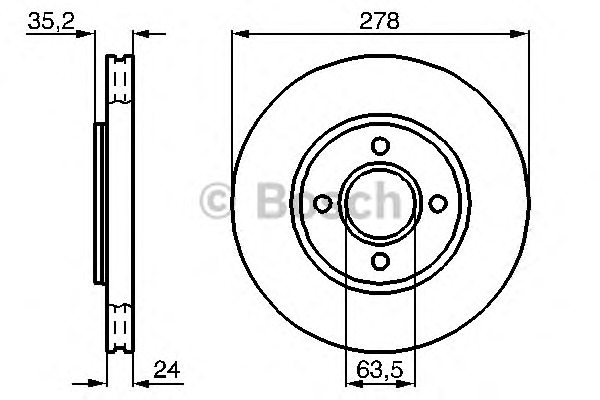 BOSCH Első féktárcsa 0986478822_BOSCH