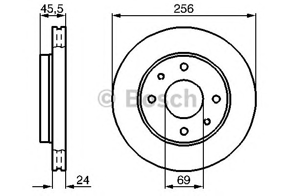 BOSCH Első féktárcsa 0986478897_BOSCH