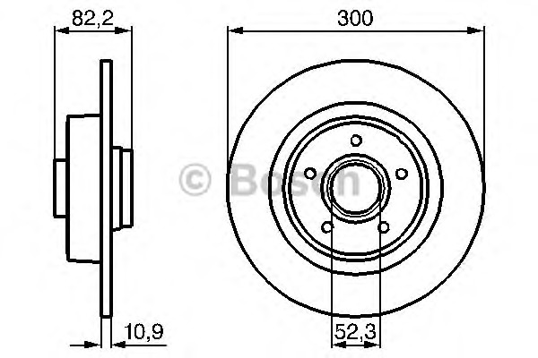 BOSCH Hátsó féktárcsa 0986478971_BOSCH