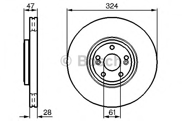 BOSCH Első féktárcsa 0986478972_BOSCH