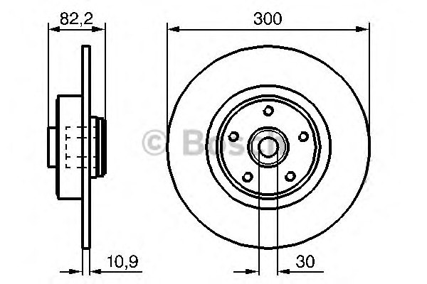 BOSCH Hátsó féktárcsa 0986479272_BOSCH