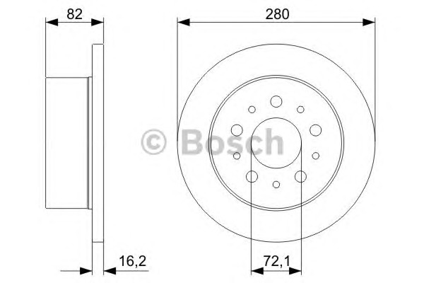 BOSCH Féktárcsa, mind 0986479298_BOSCH