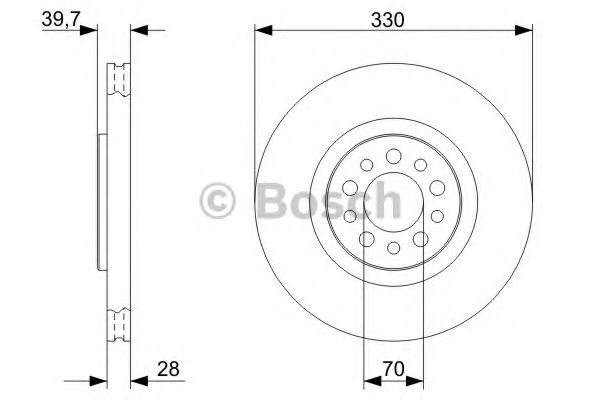 BOSCH Első féktárcsa 0986479324_BOSCH