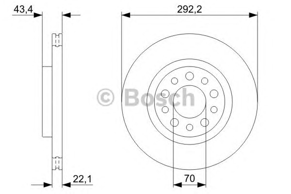 BOSCH Hátsó féktárcsa 0986479326_BOSCH