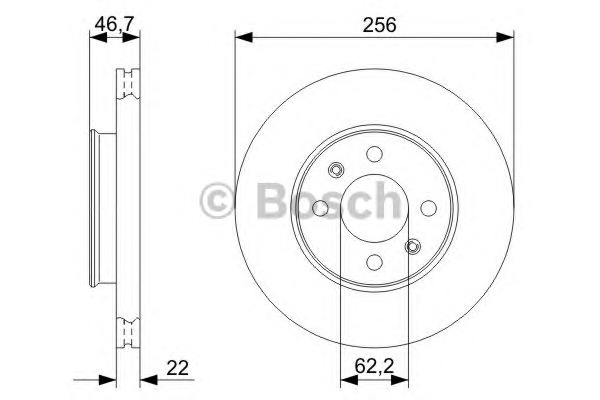 BOSCH Első féktárcsa 0986479367_BOSCH