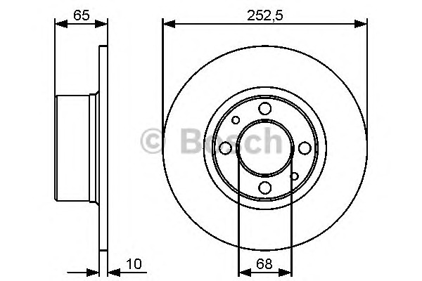 BOSCH Első féktárcsa 0986479435_BOSCH