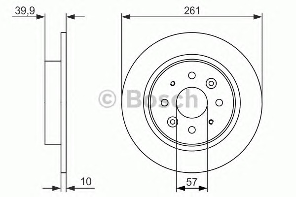 BOSCH Hátsó féktárcsa 0986479597_BOSCH