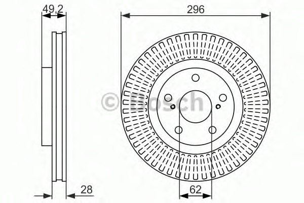 BOSCH Első féktárcsa 0986479617_BOSCH