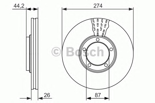 BOSCH Első féktárcsa 0986479696_BOSCH