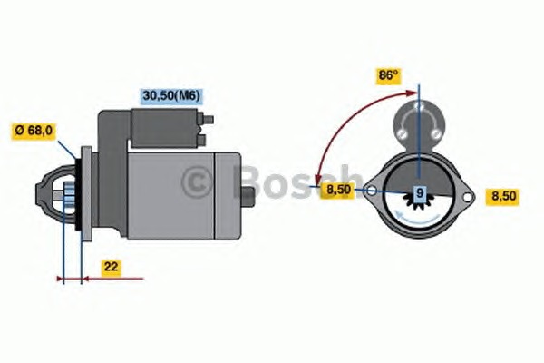 BOSCH Önindító 0001107098_BOSCH