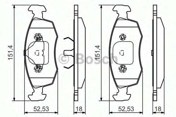 BOSCH Első fékbetét 0986495043_BOSCH