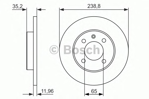 BOSCH Első féktárcsa 0986479825_BOSCH