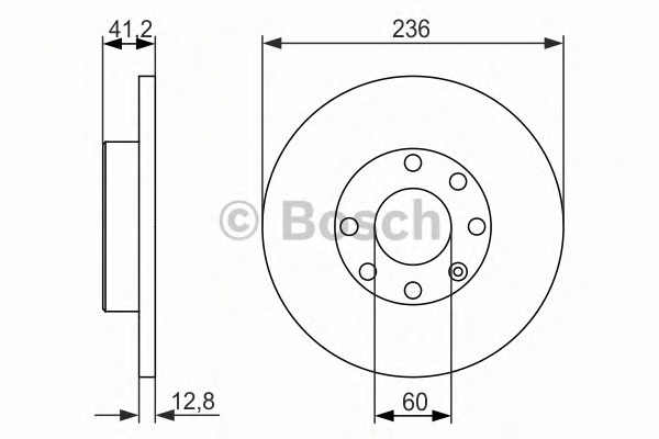 BOSCH Első féktárcsa 0986479830_BOSCH